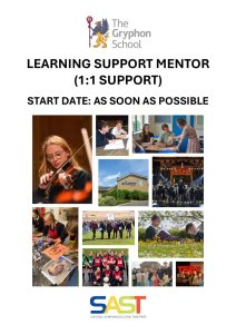 GRY 121 Learning Support Mentor V2 - SAST - Sherborne Area Schools' Trust